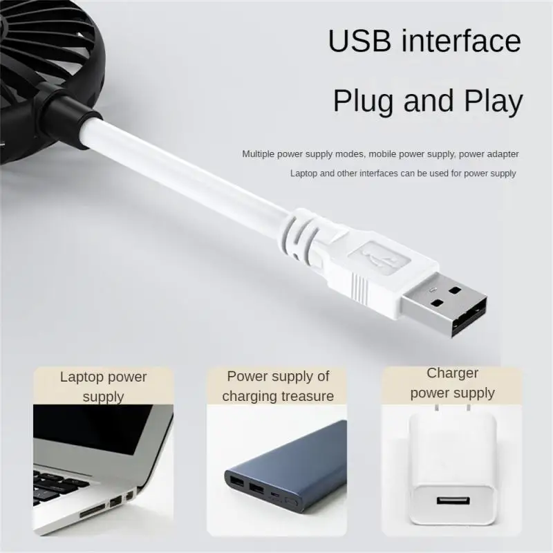 Small Fan Folding Charging USB Mini Fan Silent Office Table Small Fan Cooler Summer Portable Fan USB Rechargeable