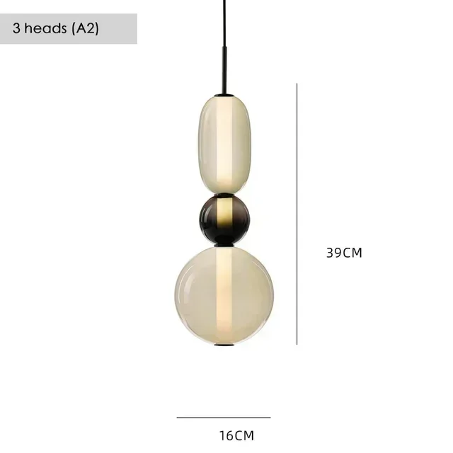 Nordic Gekleurde Snoep Hanglampen Koffiewinkels Restaurants Kunst Glazen Hanglampen Decoratieve Bar Verlichtingsarmaturen