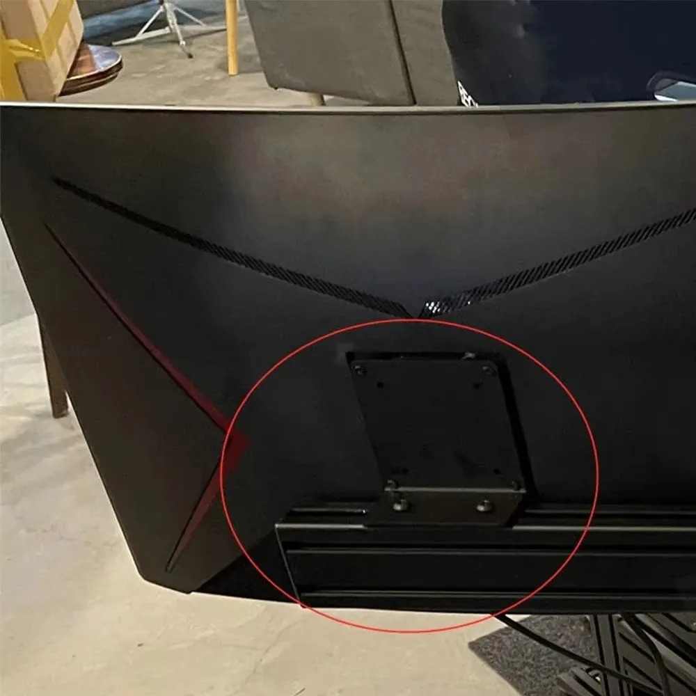 1PC Carbon Steel L-Type Bracket Fixed Racing Simulator Display Fixture Triple Screen Bracket Angle Connecting Plate Triangle