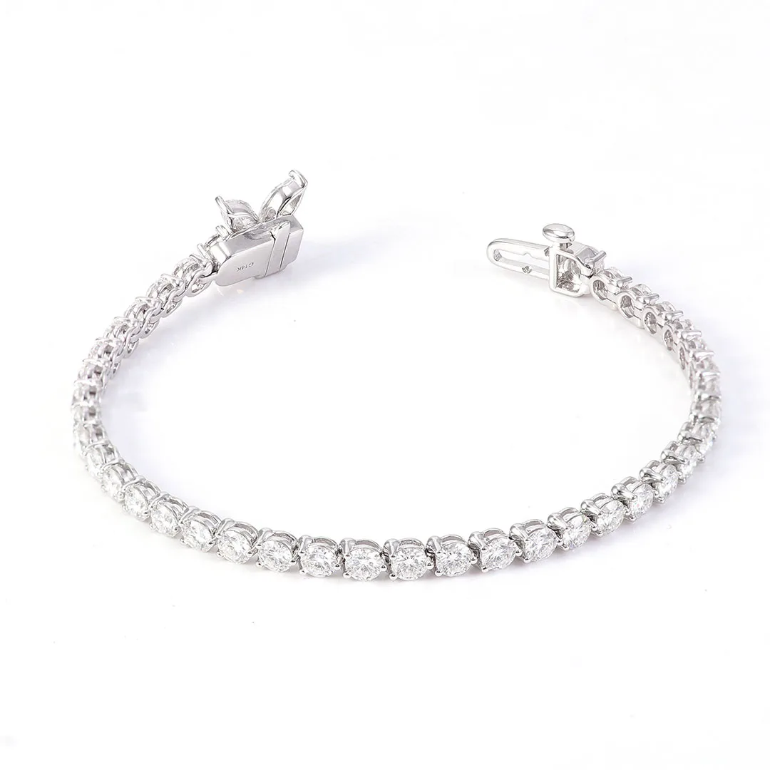 Provence Fashion Tennis Bracelet 6.5In 14K white Gold DEF/VS Lab Diamonds Marquise cut Round cut Fine jewelryfor Women Custom