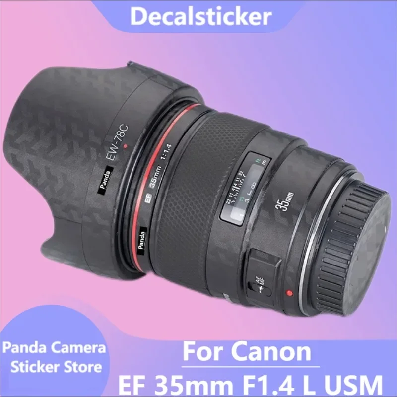 Aangepaste Sticker Voor Canon Ef 35Mm F1.4 L Usm Sticker Skin Camera Lens Vinyl Wrap Film Jas Ef35 35 1.4 F1.4l F/1.4 35f1.4