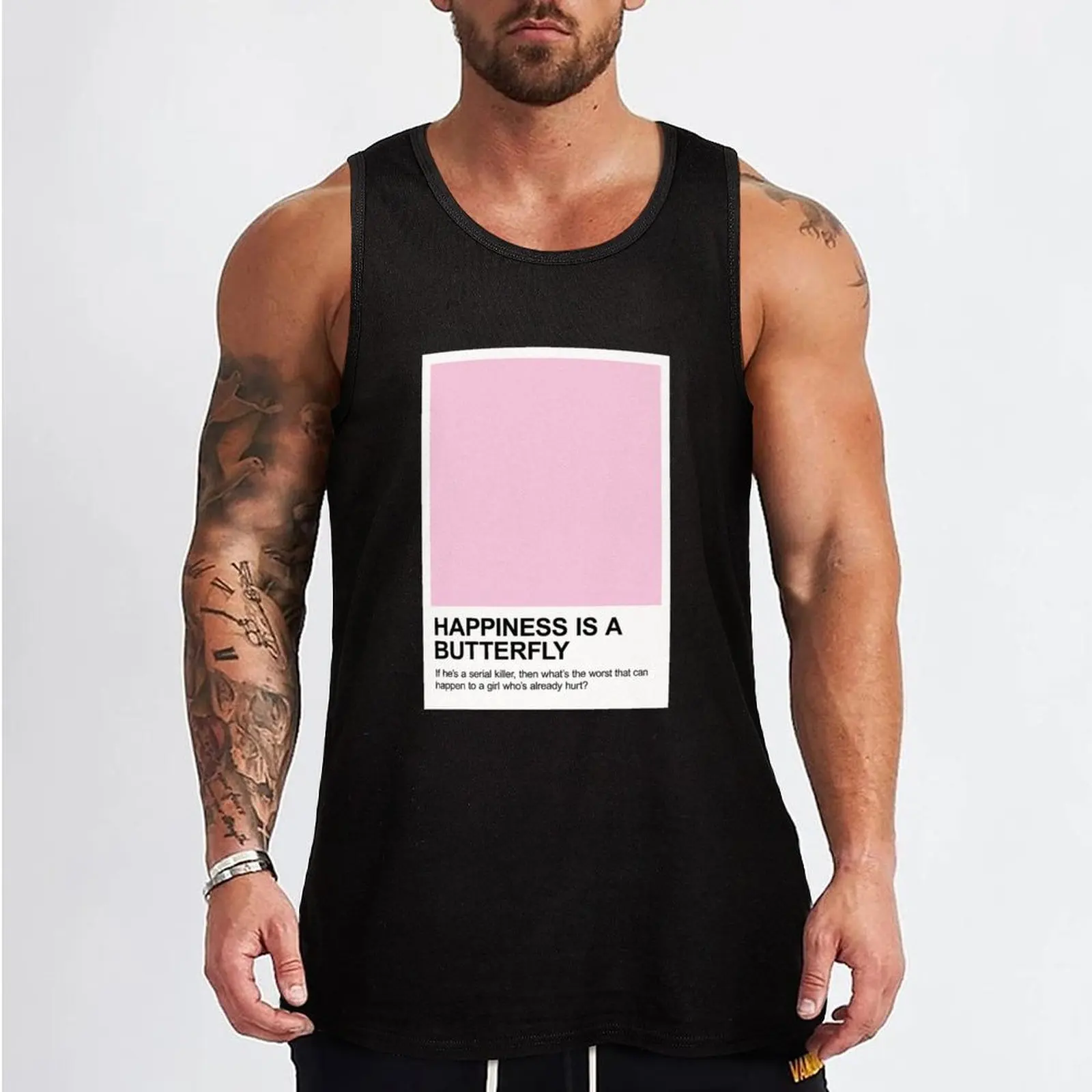 Happiness is a Butterfly Pantone Swatch Tank Top vests for men gym accessories man vest men gym accessories men