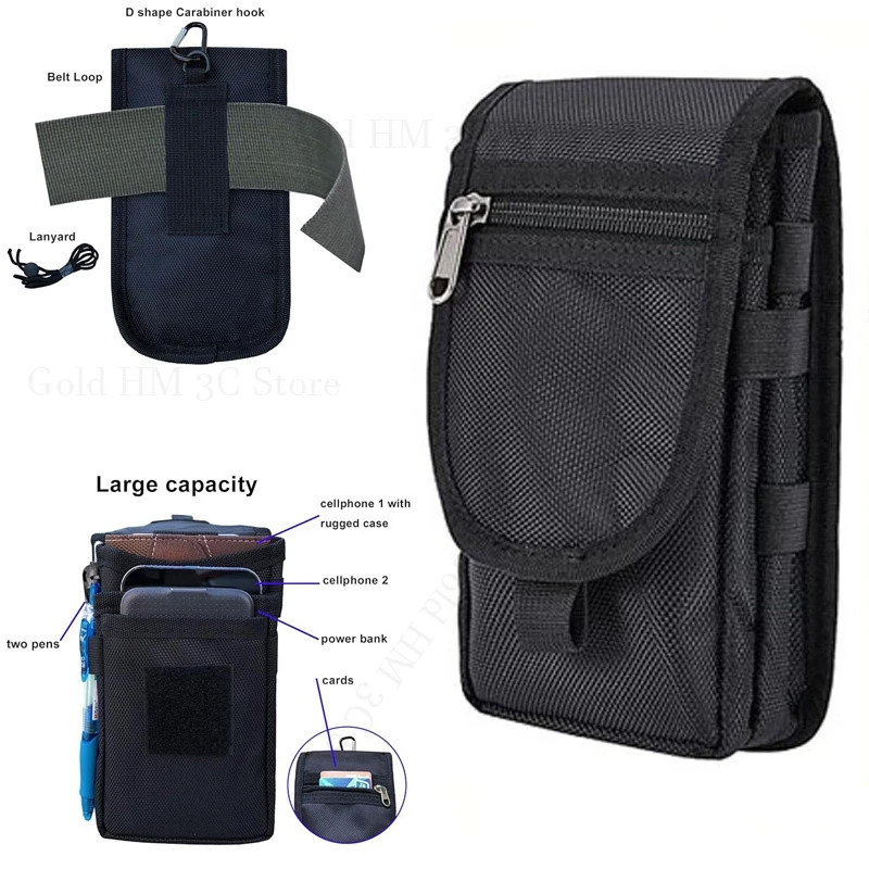 

For Oukitel WP200 WP35 Pro Tactical Wallet Phone Case For Oukitel WP100 WP35 WP28 S WP52 WP39 WP38 WP36 Pro Pouch Belt Waist Bag