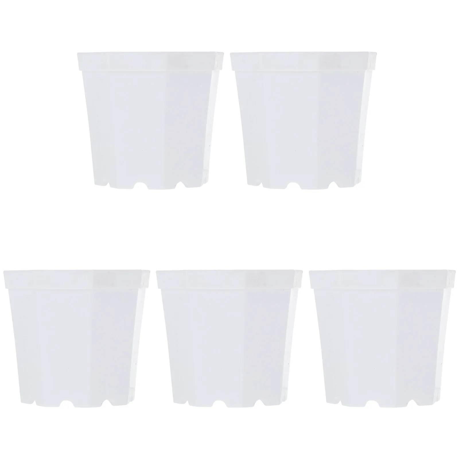 5Pcs Thickened Plastic Flowerpot Small Exquisite Succulent Plant Pot Breathable Design for Desk Balcony Window Sill Decorative