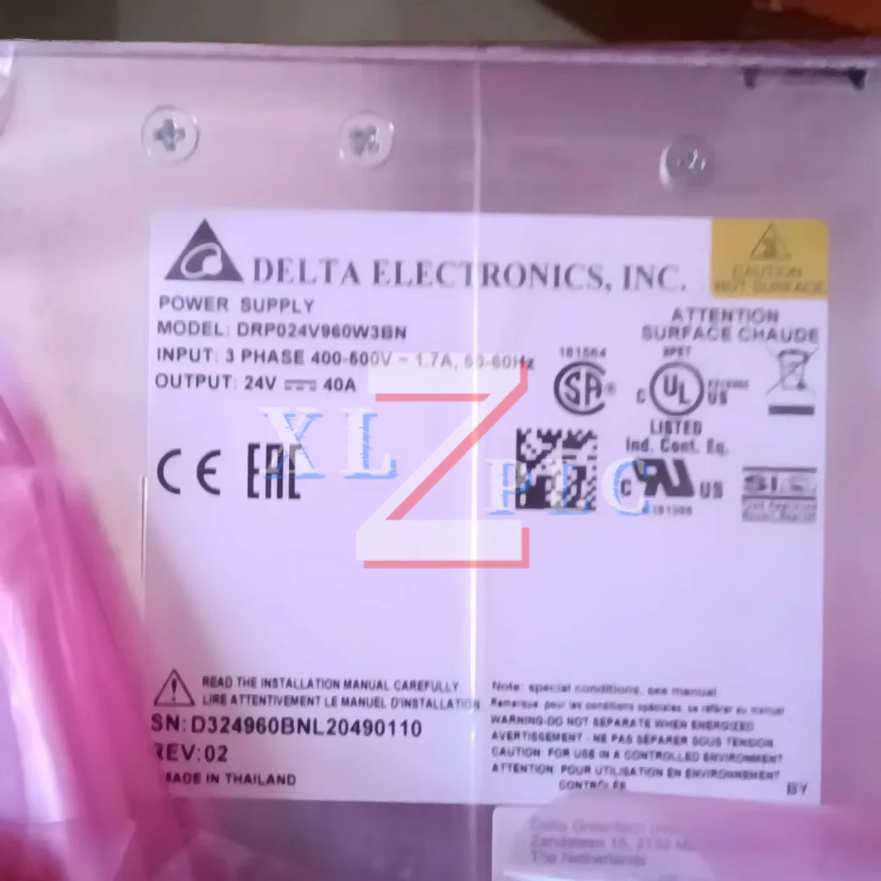 แหล่งจ่ายไฟใหม่ DRP024V240W1AA DRP024V960W3BN
