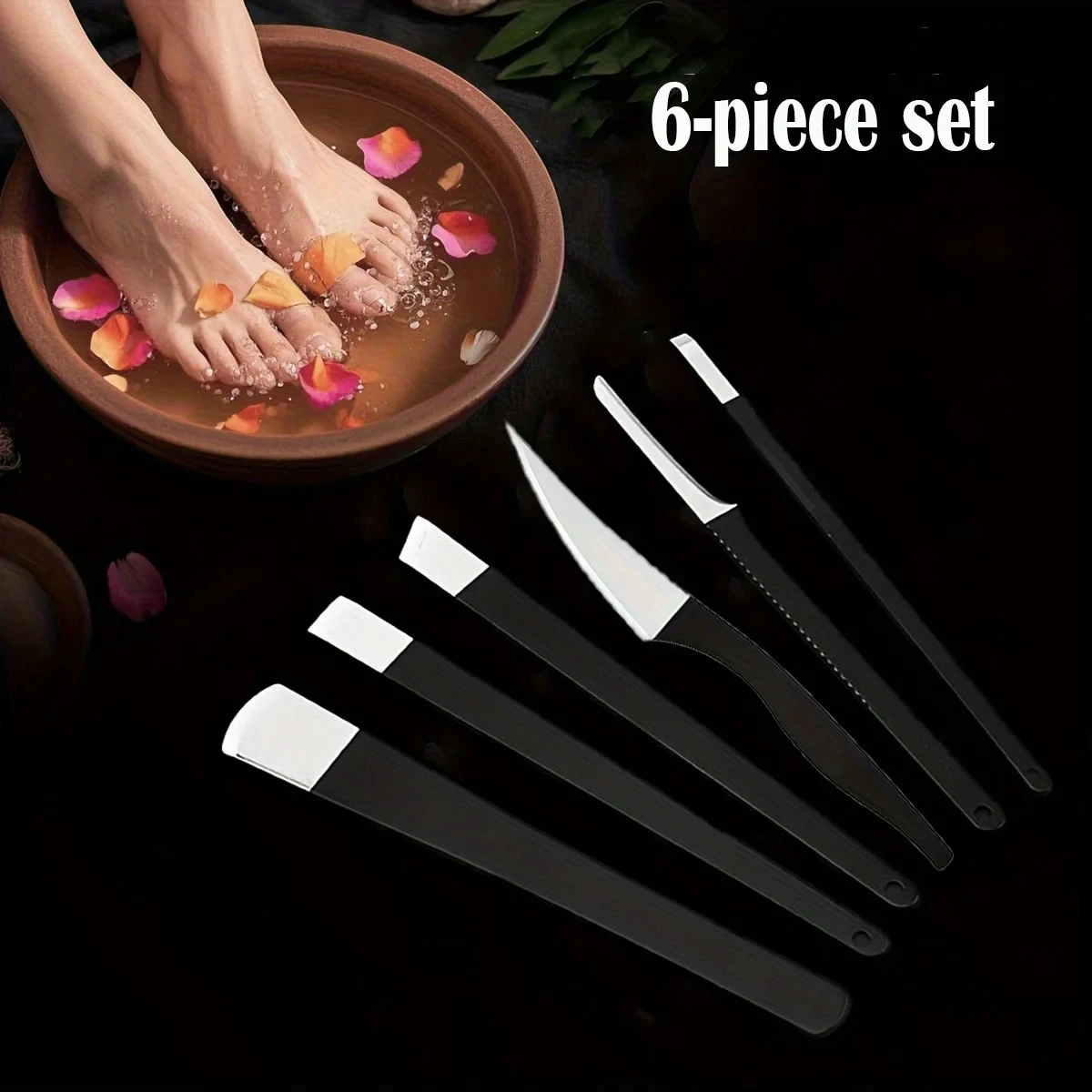 4/5/6Pcs Professional Foot Care Pedicure Knife Set Dead Skin Scrapers Callus Remover Nail Trimming Home Foot Repair Tools