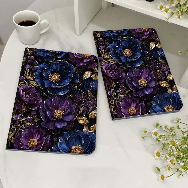 

Красивый чехол для планшета с цветочным принтом (пурпурно-синий) для Xiaoxin Lenovo Tab Pad K11, K10, M10, P11 3rd Plus Pro, Legion Y700, Y900 Gen4, 2