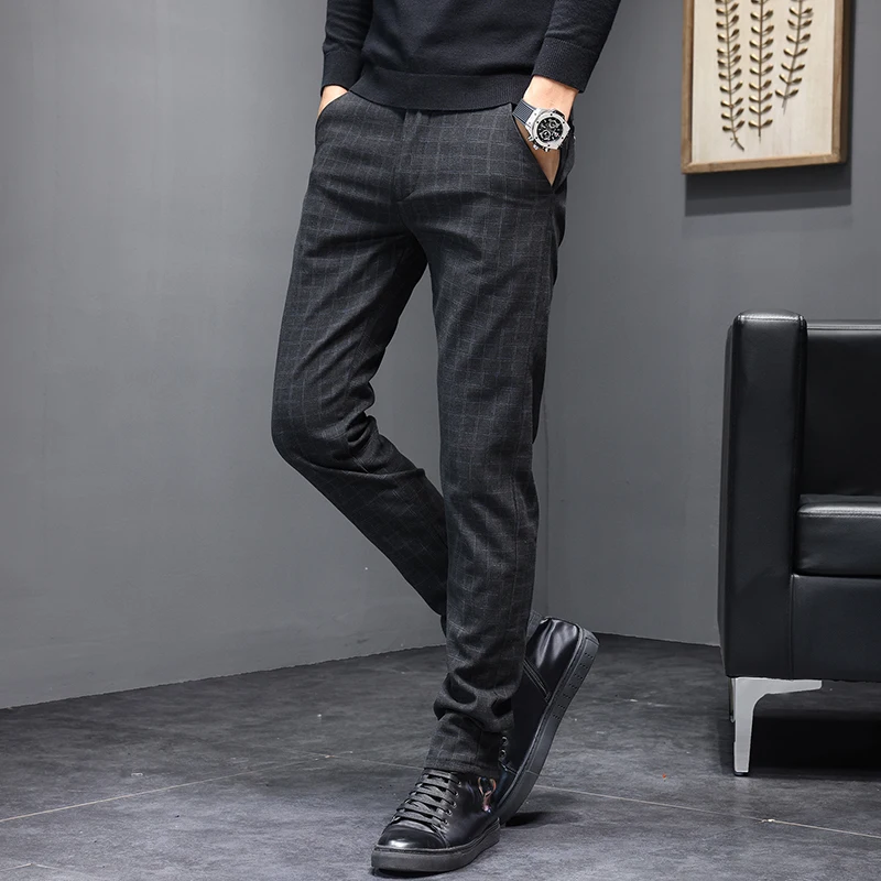 2023 spring new arrival trouser high quality cotton smart casual men's Straight pants,autumn men casual trousers men,K1509