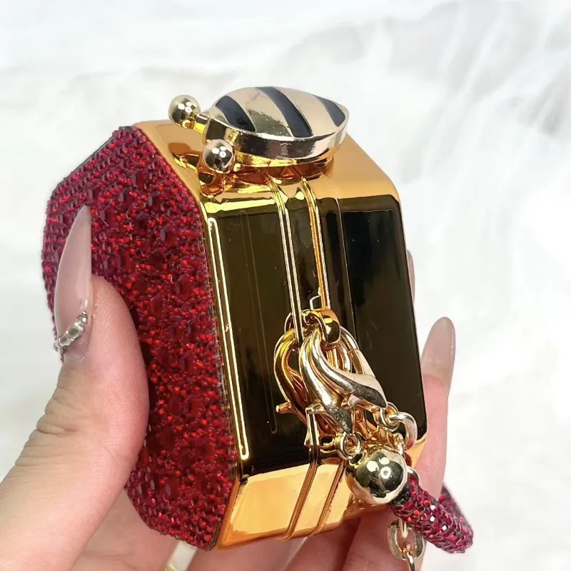 Сверкающие роскошные дизайнерские мини-маленькие сумки на ремне Вечерняя сумка Кошельки и сумки забавной формы Кошелек-клатч Сумка для вечеринок