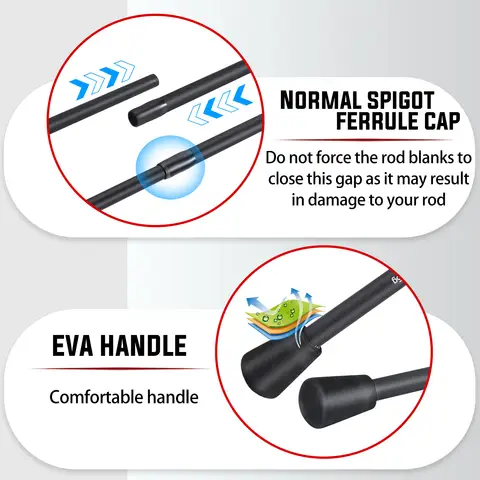 Sougayilang Casting Spinnfiskespö 2,1 m Ultralätt Kolfiberspö 4 sektioner med EVA-handtag 0,8-5 g Betesvikt 6 best sales fiskespö karp - №5