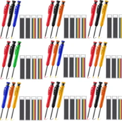 Solide Carpenter Bleistift Set Holzbearbeitung Werkzeuge Mechanische Bleistift Set Bau Carpenter Marker Multi-box Refill Führt Glasritzrades