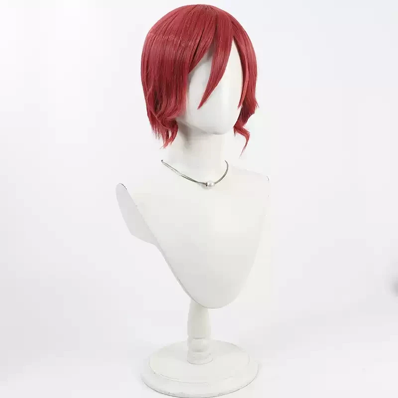 Touken Ranb Omokage Cosplay Wig 30cm Short Straight Red Men Heat Resistant Synthetic Hair Halloween Party