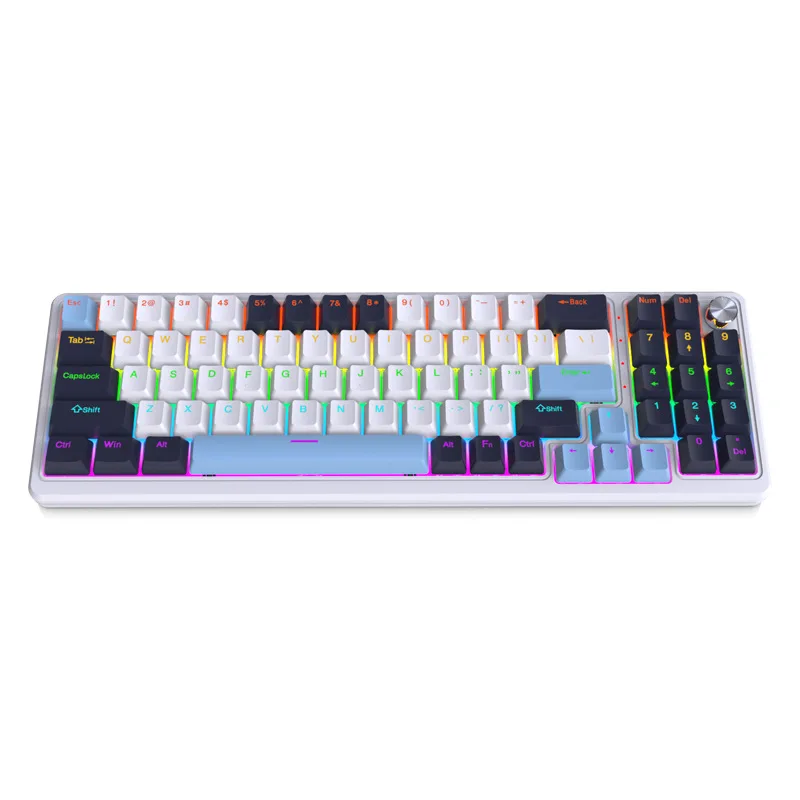 K78 New 3 Color Matching Wired Mechanical Keyboard 78-keys Rgb Backlight Effect Gaming Keyboard For Game Office Computer