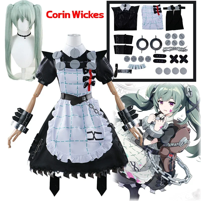 

Corin Wickes Cosplay Zenless Zone Zero Costume Maid Dress Uniform Wig Halloween Party Dress for Women Comic Con Anime Game