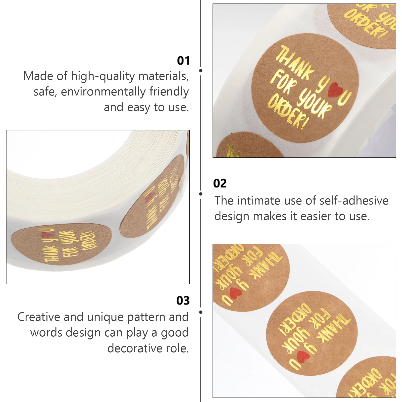

Creative Thank You Sealing Stickers Self-Adhesive Decorative Labels Envelopes Wedding Birthday Party Gift Packaging Unique Diy