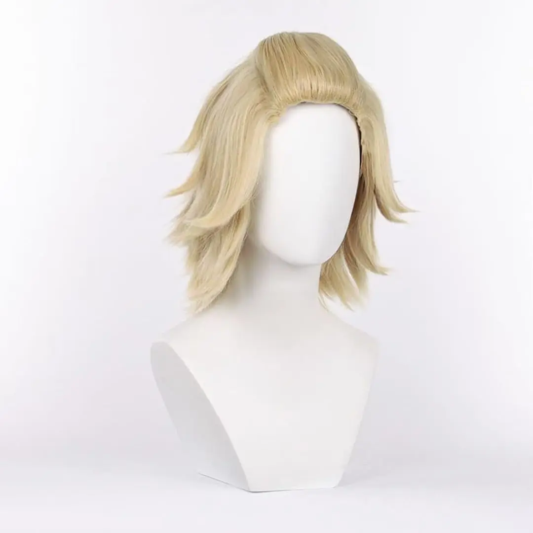 Tokyo Revengers Manjiro Sano Cosplay Wig Hanagaki Takemichi Cosplay Chifuyu Matsuno Golden Short Synthetic Hair Wigs