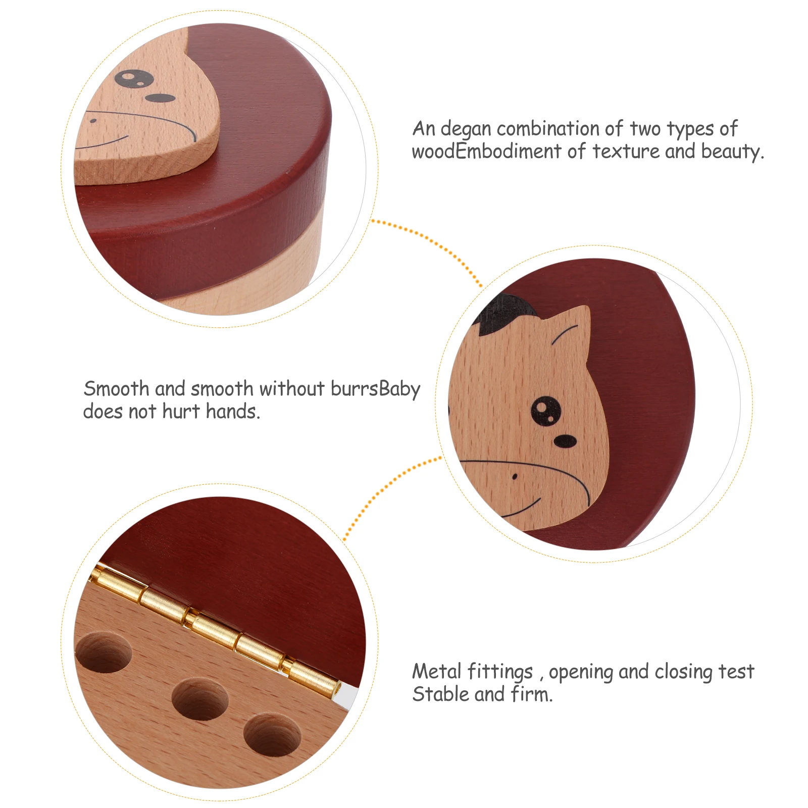 

Деревянная коробка для детских зубов, органайзер на память, бутылочка для волос плода, магнитная застежка для хранения зубов, подарок для детей с пинцетом