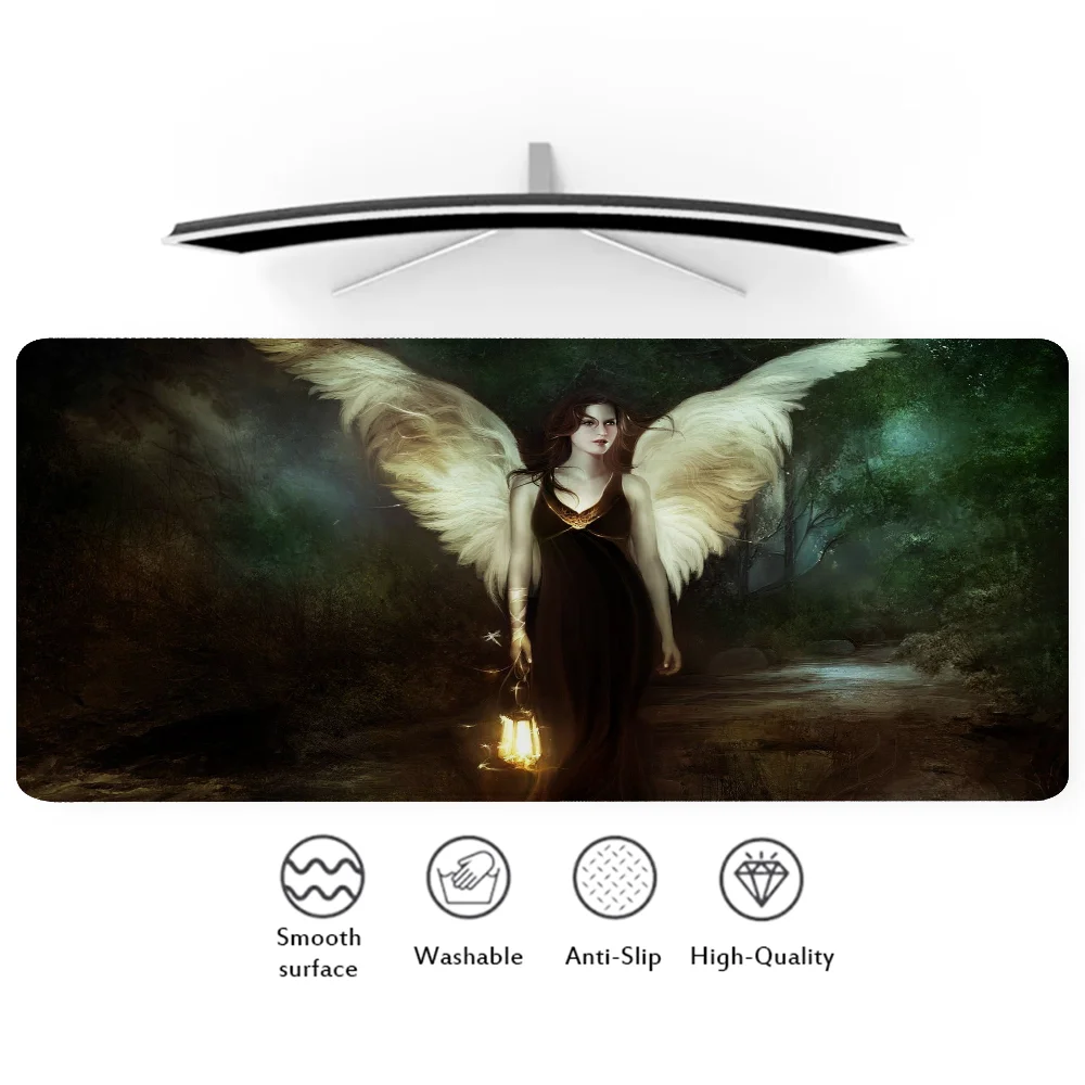 Large Xxl Mouse Pad Gaming Accessories Desk Mat Angel Computer Table Pc Gamer Keyboard Mousepad Cabinet 900x400 Carpet Speed