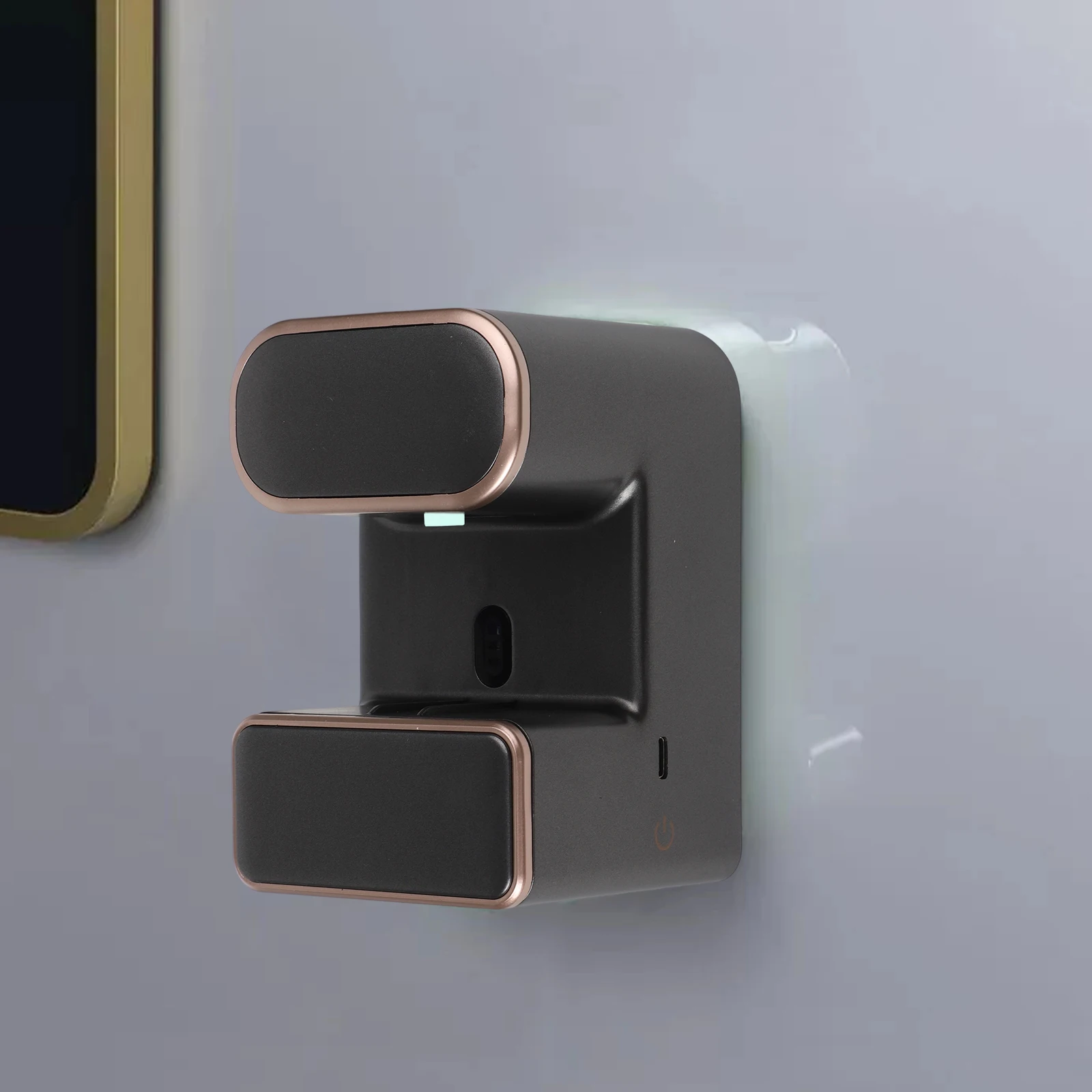 Home Use Bathroom Use Gray Wall-Mounted Toothpaste Squeezer Hands-Free Toothpaste Dispenser Toothpaste Dispenser With Light