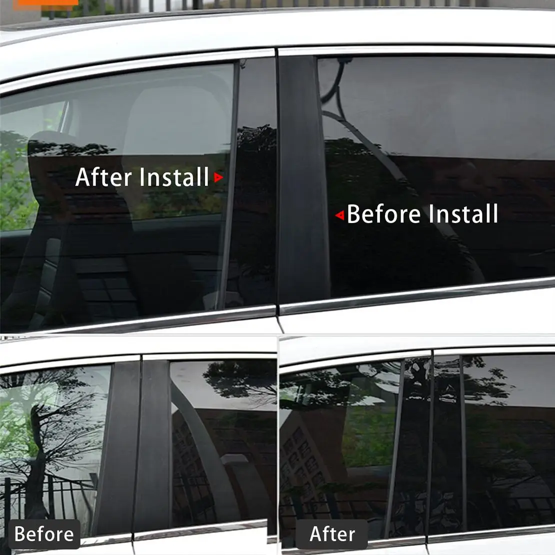 

1 комплект накладок на дверные стойки, подходят для Ford Edge LINCOIN MKX 2007 2008 2009 2010 2011 2012 2013 2014 черный пластик ПК