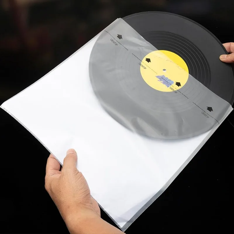 Vinyl-Schallplatten-Innenhüllen Antistatisch & Staubdicht 12" Vinyl-Schallplatten-Schutzhüllen Taschen Album-Sammlung Hüllen Aufbewahrungstasche – Detail 3