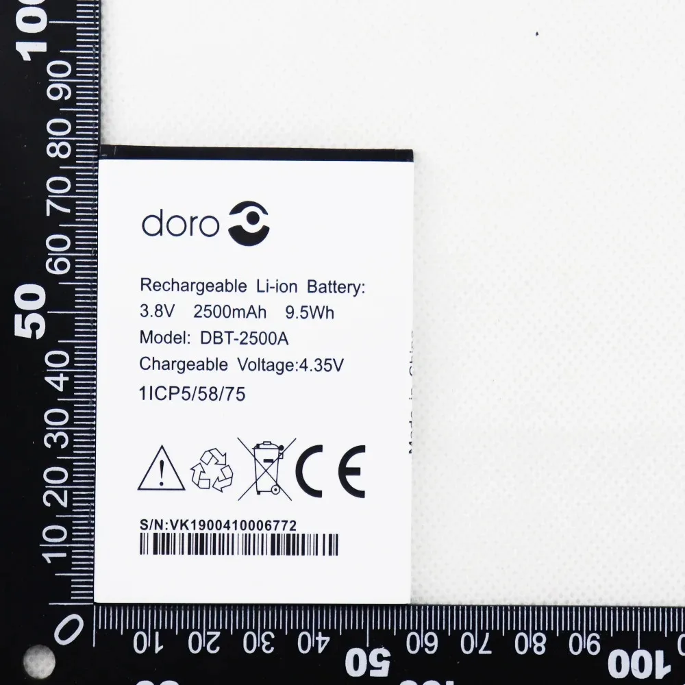 New Original Battery DBT-2500A 2500mAh Battery For DORO 8035 Batteries With Tracking Number