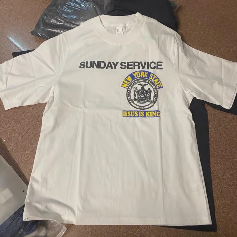 High Quality Jesus Is King Foam Print Kanye West T-shirt Summer