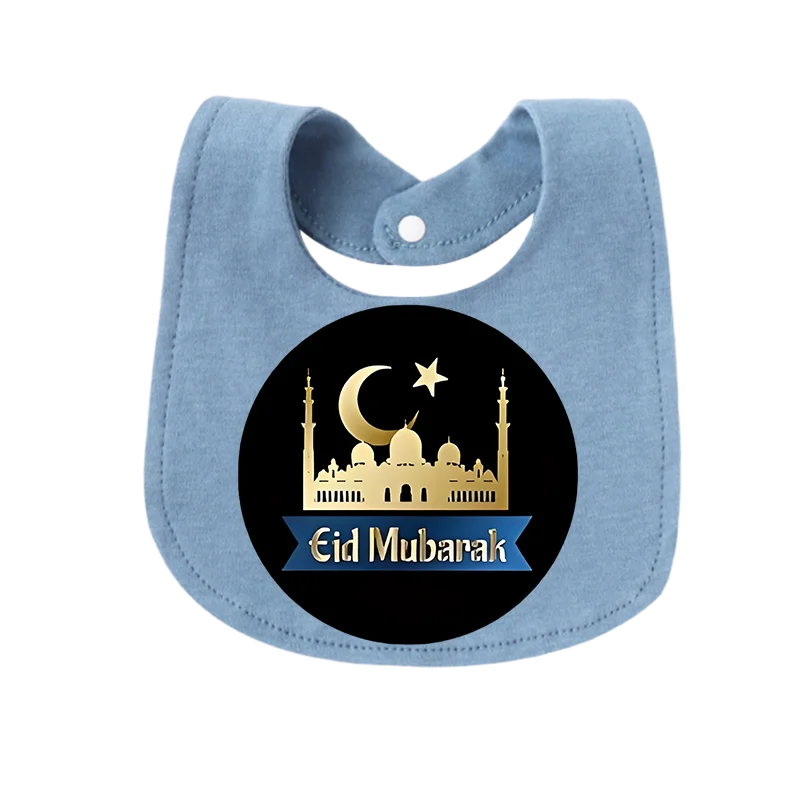 

Нагрудник для новорожденных с принтом «Ид Мубарак», мечети и полумесяца, из мягкого хлопка