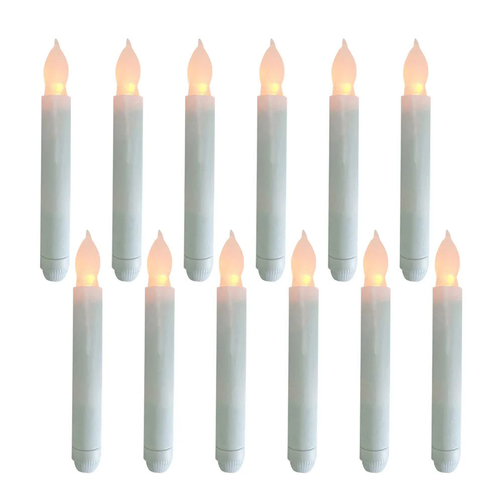 12 Pcs The Christmas Light Flameless Candles Decorative LED Lights Warm White