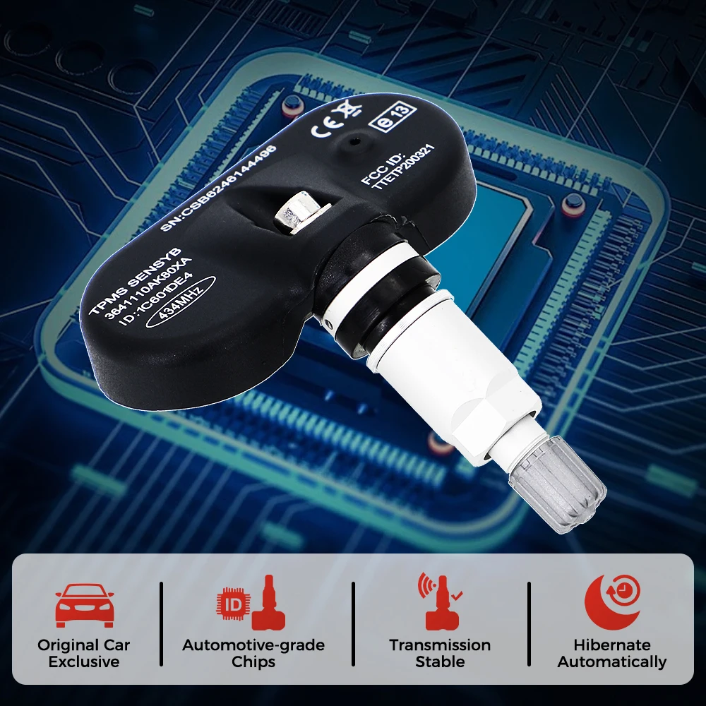 3641110AK80XA TPMS Tire Pressure Sensor For Great Wall Voleex C20R C30 C50 Wingle 5 6 V200 X200 Tracker Haval H5 H3 433MHz