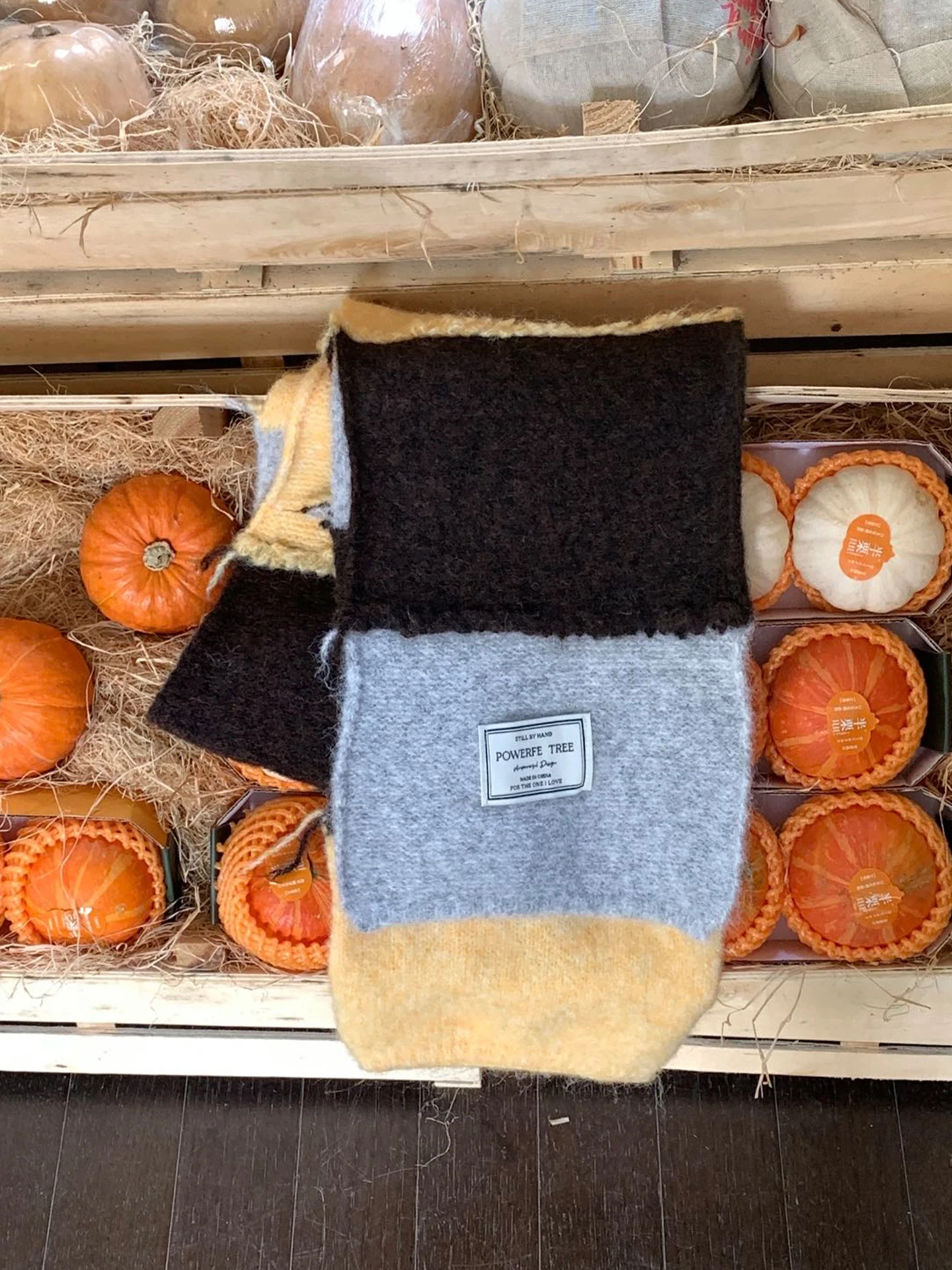 وشاح منسوج من الصوف الملون للنساء للخريف والشتاء النسخة الكورية الراقية لحماية الرقبة من الدفء #5