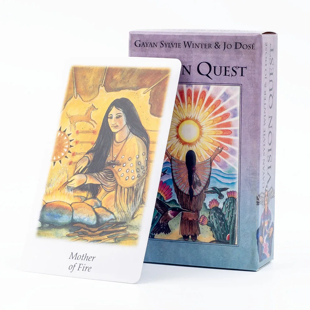 Vision Quest Tarot 78-Card Deck Tarot  For Beginners Leisure Entertainment Game Card Family Gathering Divination Deck 10.3*6cm