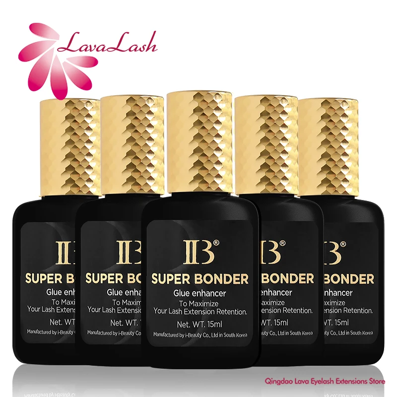 10 Bottles Korea Original IBeauty Super Bonder Glue for Eyelash Extensions Clear False Lash Adhesive Makeup Tools IB Primer 15ml