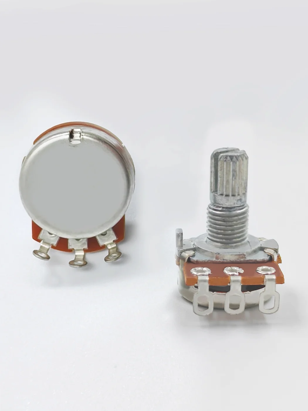 4PCS Mini Guitar Potentiometer Audio Volume Cone Pot Suitable for LP SG ST TL Guitar Bass Replacement (15mm Short, 500K/250K）