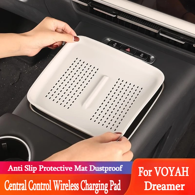 

For VOYAH Dreamer 2025-2026 Central Control Panel Wireless Charging Pad Anti Slip Protective Mat Dustproof Interior Accessories