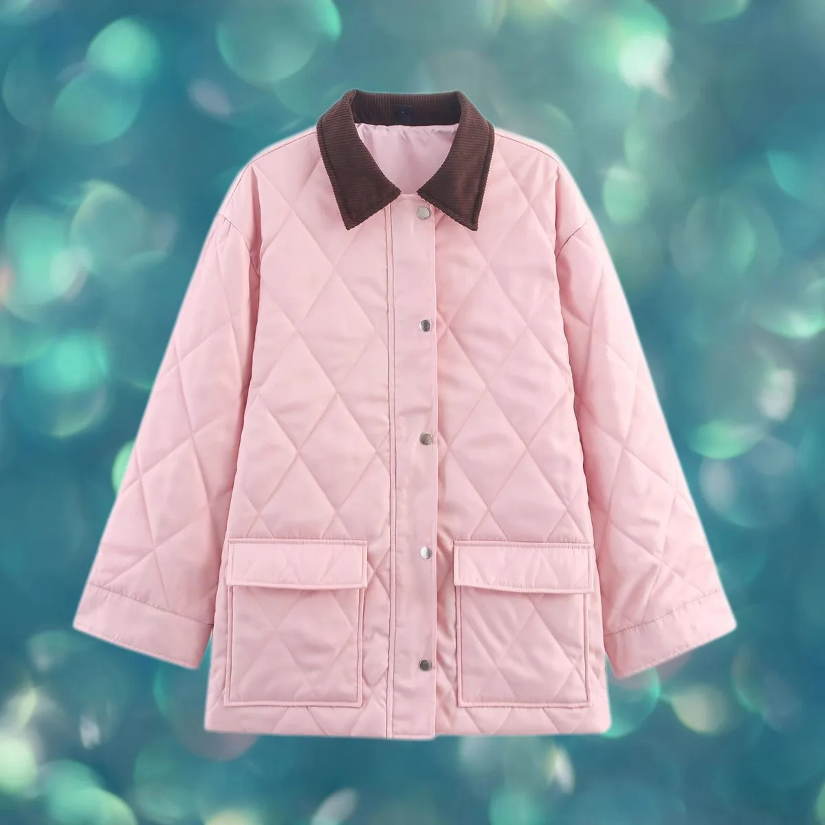 

Толстая нейлоновая куртка высокой плотности, женская осенне-зимняя новая стильная рабочая одежда, стеганое пальто, модный топ с ромбовидной строчкой