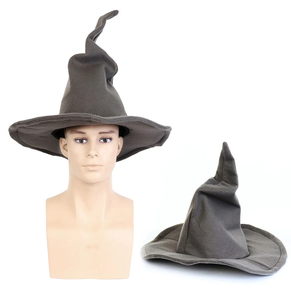 Sombrero de Gandalf para Adultos, Estilo Retro, Color Gris, Sombrero de Cosplay de Hobbit, Accesorio para Disfraces de Halloween, Carnaval, Comic-Con