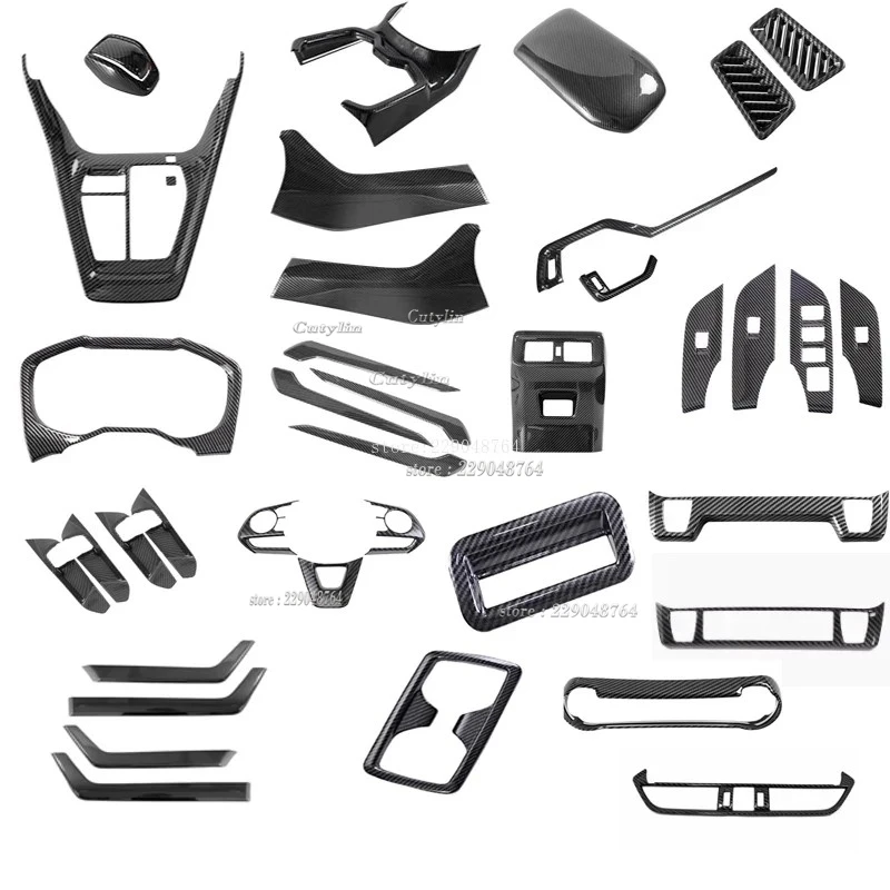 For Toyota RAV4 RAV 4 2019-2022 2023 Carbon Fiber Car Interior Accessories Console Gear Shift Panel Window Switch Cover Trims