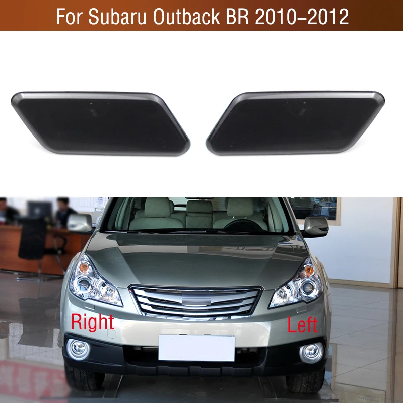 For Subaru Outback BR 2010 2011 2012  Front Bumper Headlight Headlamp Washer Spray Jet Nozzle Pump Cover Cap Lid Unpainted