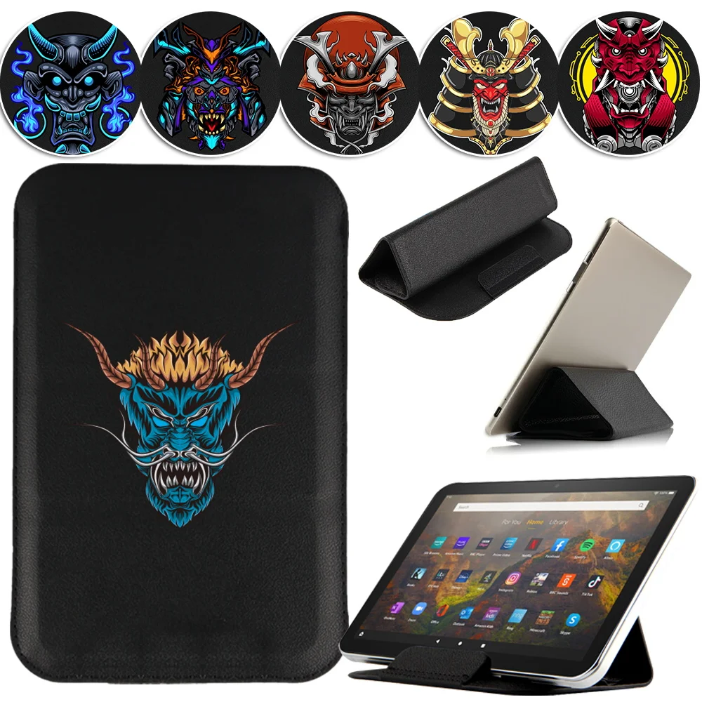 Tablet Cover Case for Fire 7/HD 8/HD 10 /HD 8 Plus 2020/HD 10 Plus 2021 Universal Sleeve Leather Magnetic Monster Series Pouch