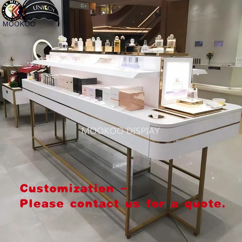 

custom.High-End LED Lighting Furniture Perfume Shop Interior Display Elegant Perfume Furniture
