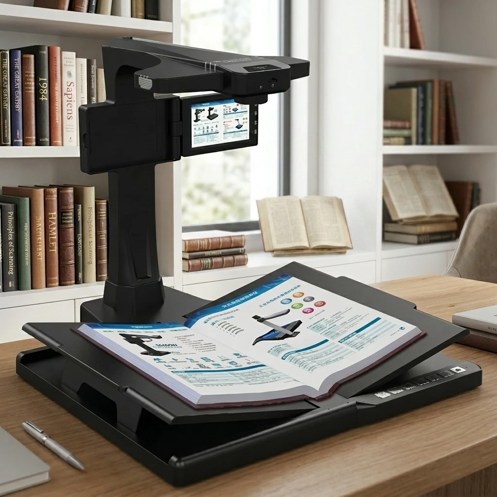 ELOAM BS3000P V Shape 28MP High Definition Book & Document Scanner USB Interface LCD Screen Library Use Stock