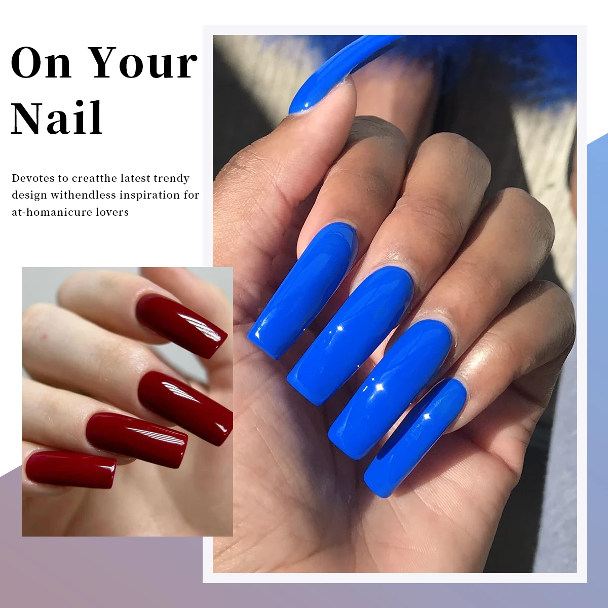 Heimat Frisch Ensemble de vernis à ongles gel 6 pièces - Vernis à ongles à paillettes nues, formule de gelée transparente, peut être durci sous la lumière LED, Long-La