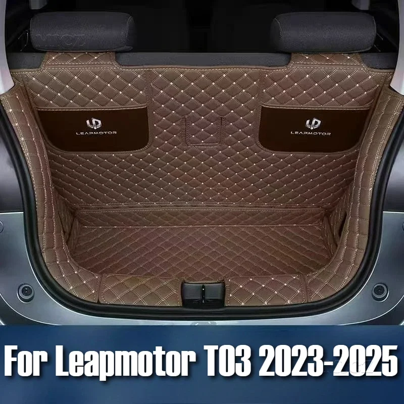 

Автомобильные аксессуары для Leapmotor T03 2023 2024 2025, водонепроницаемый багажник, противоскользящий багажник, задний напольный коврик для багажника, коврик для хранения