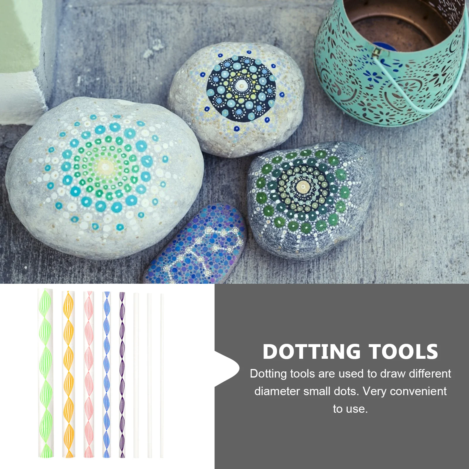 

Graffiti Embellishment Stick Multi-function Spiral Painting Kit Dotting Tools for Mandalas Diy Compact Acrylic Kits