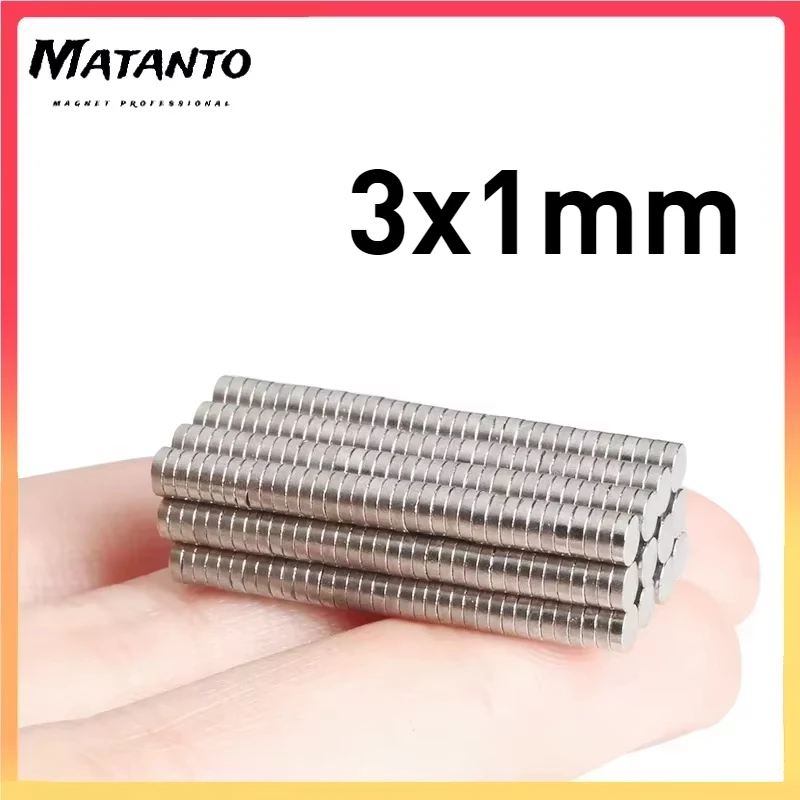 

200/500/1000/2000Pcs 3x1mm Spuer Strong Neodymium Magnet NdFeB Powerful Magnetic Small Round Rare Earth N35 Search Magnets