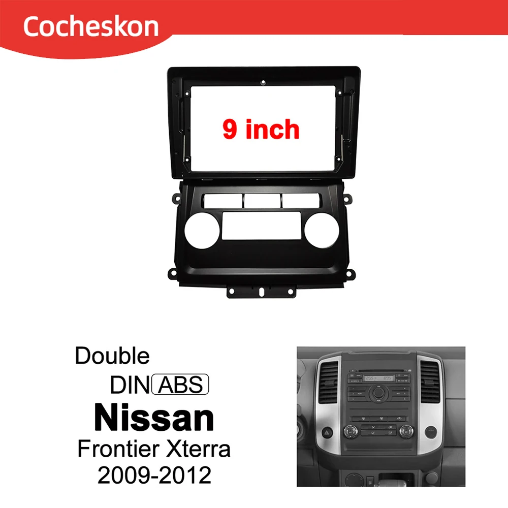 

Автомобильный аксессуар 2 Din 9 дюймов радио Fascia DVD GPS MP5 Панель рамка для Nissan Frontier Xterra 2009-2012 комплект крепления приборной панели