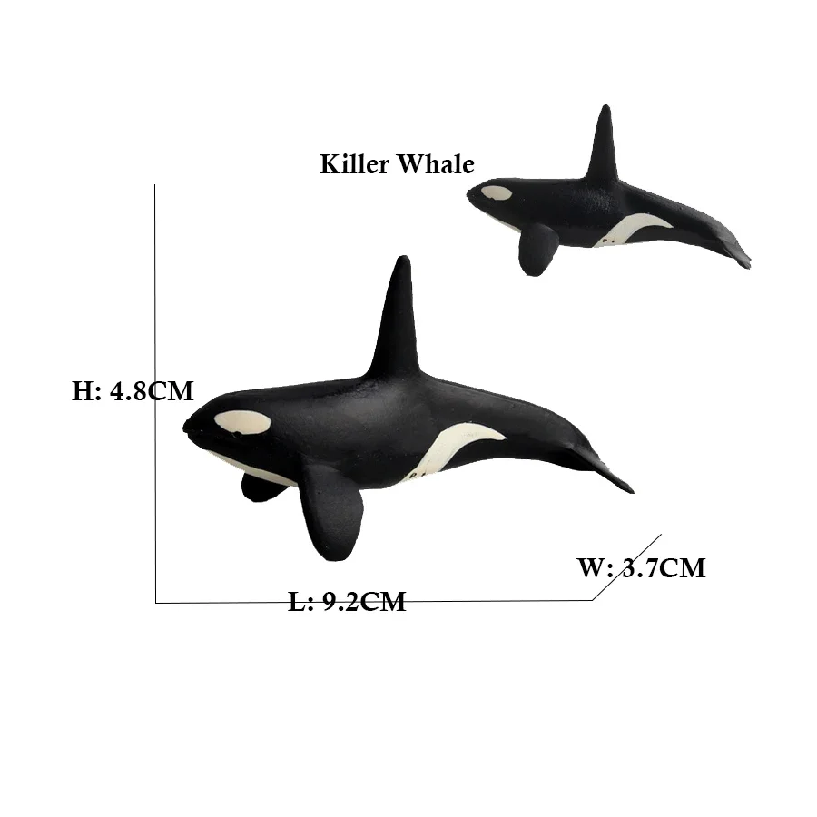 Plastic Model toys Marine Animals Figurines Shark Killer Whale Orca Beluga Seal Dolphin Figures Sealife Action Figure Kids Gifts