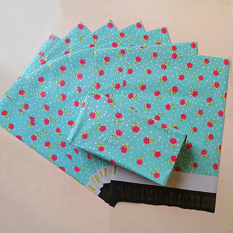 10*13 Inch Lovely Rose Self-sealing Poly Mailer Envelopes Bag Women Gifts Packaging Wedding Anniversary Plastic Mailing Pouches