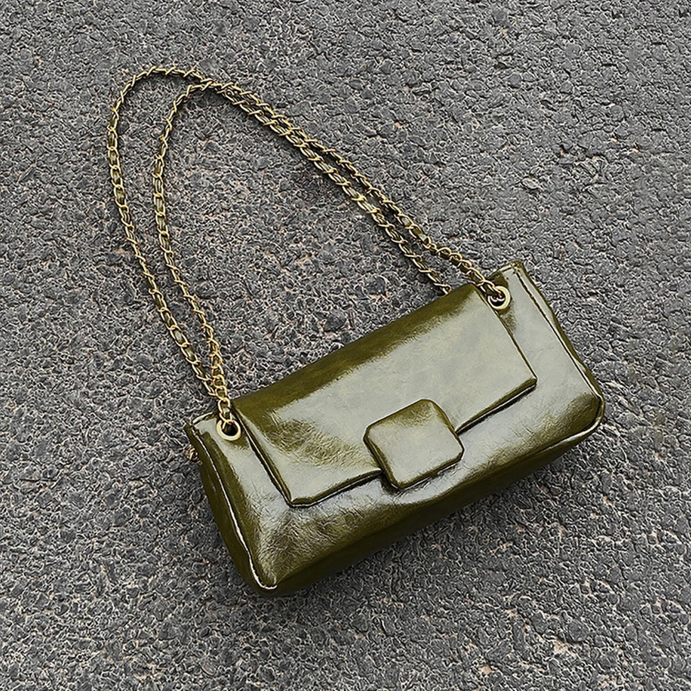 Borse a tracolla ascellari da donna retrò 2023 nuova struttura catene in pelle PU borsa a tracolla borse All-match temperamento coreano